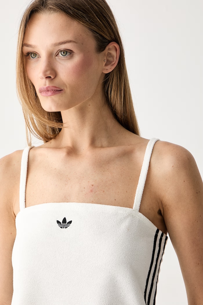 adidas Originals top damski z bawełną beżowy KD1405