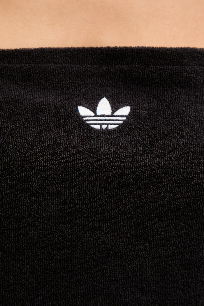 adidas Originals crop top pentru femei, din bumbac KD1406 negru