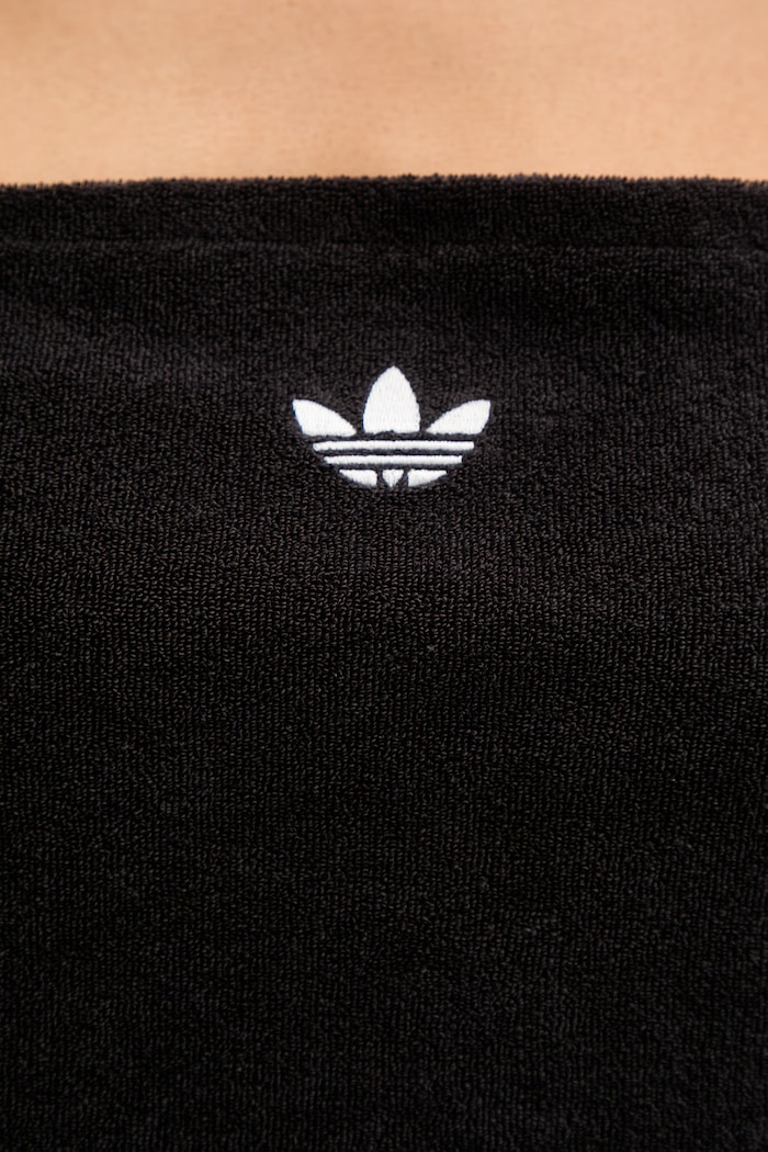 adidas Originals crop top pentru femei, din bumbac KD1406 negru