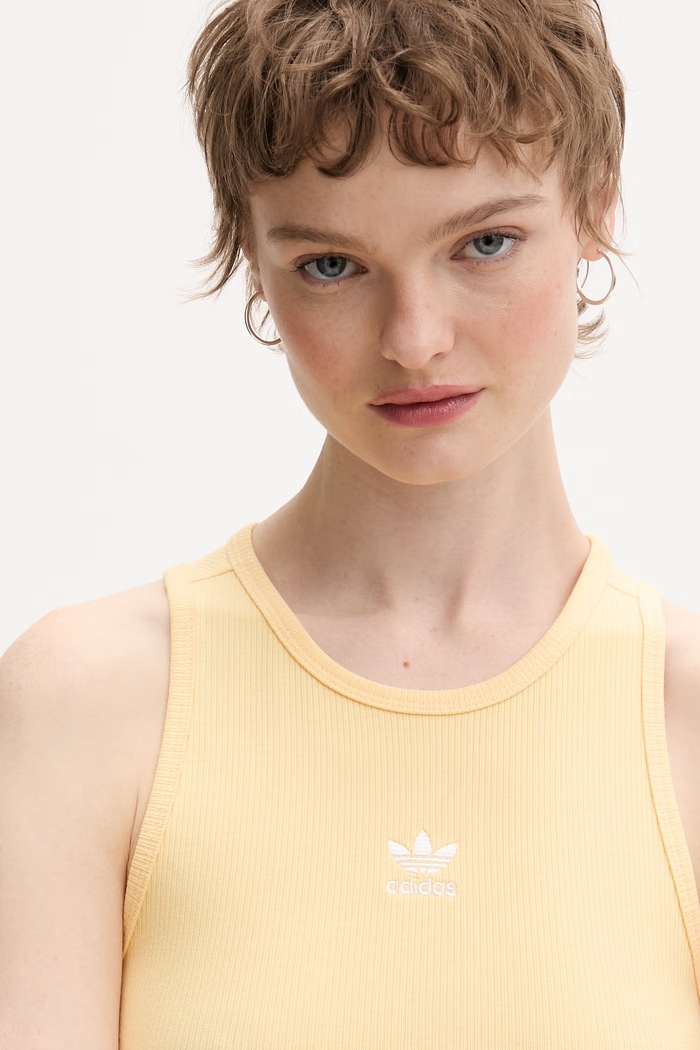 adidas Originals crop top dámsky žltá KD3828