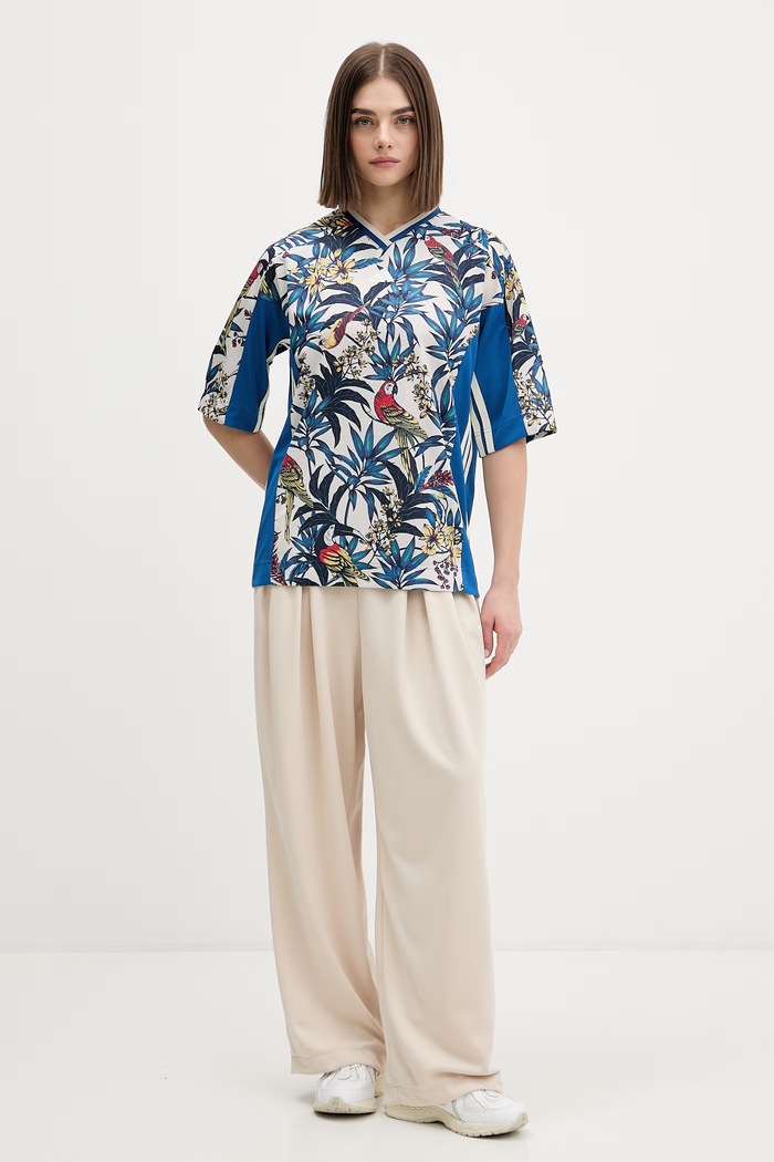 adidas tricou x Farm Rio KD4629 albastru SS26