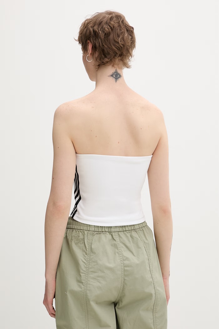 Îmbrăcăminte adidas Originals crop top pentru femei KD6235 bej