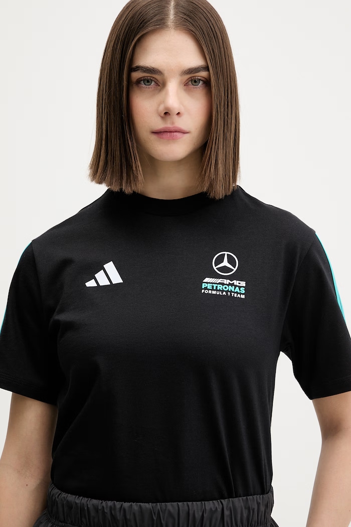 adidas tricou din bumbac x Mercedes negru KE5922
