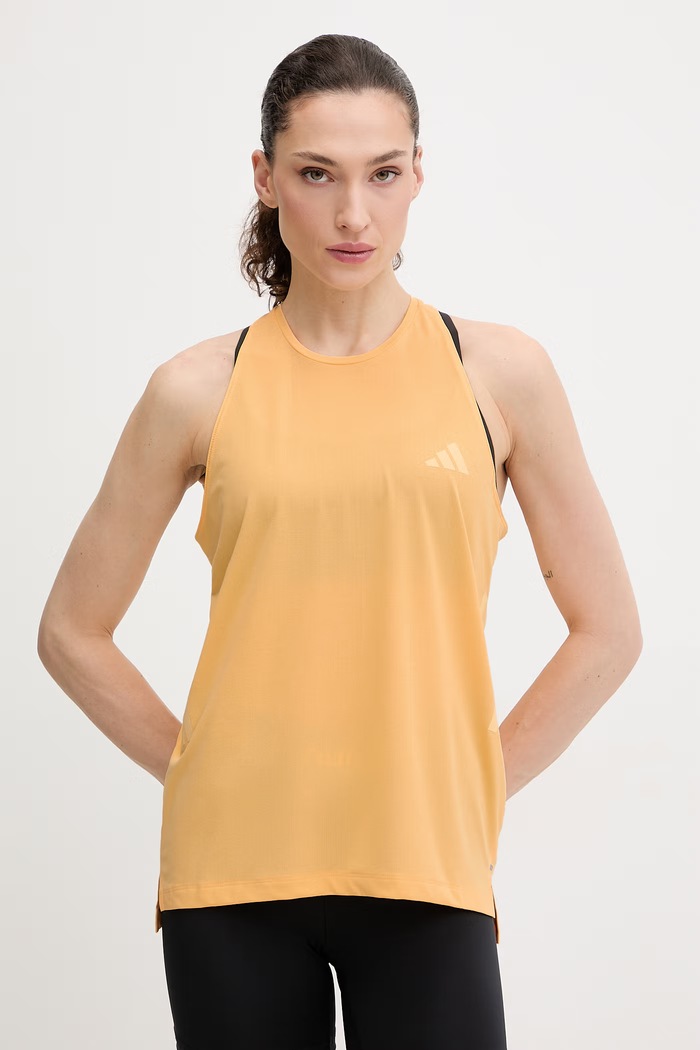 Τοπ για τρέξιμο adidas Performance στάμπα κίτρινο KE6846