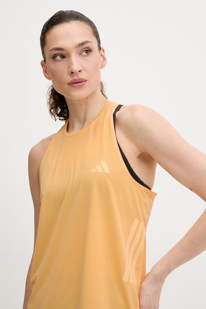 Τοπ για τρέξιμο adidas Performance κίτρινο KE6846