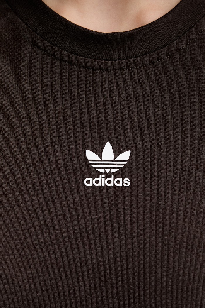 adidas Originals T-shirt damski z bawełną KH4261 brązowy