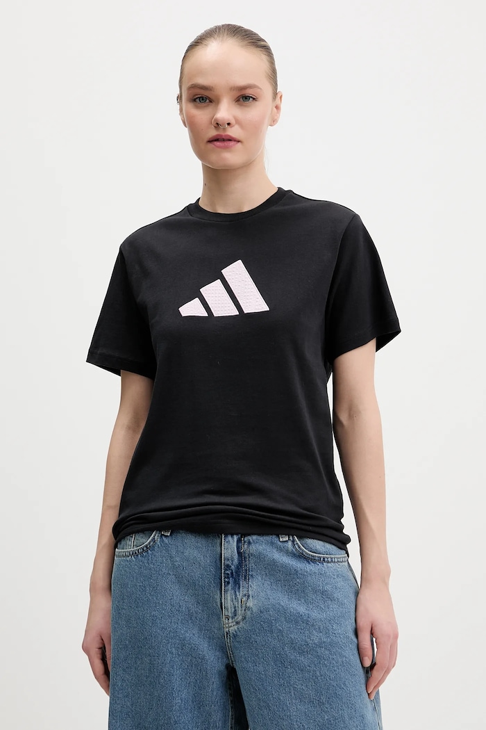 adidas pamut póló pamut fekete KQ6399
