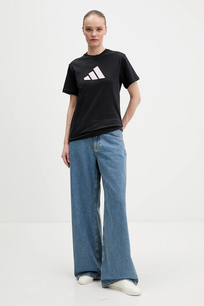 adidas pamut póló KQ6399 fekete SS26