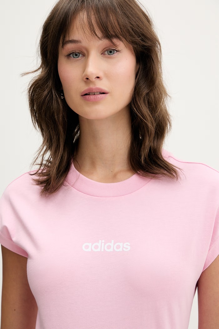 Bavlnené tričko adidas ružová KT0548