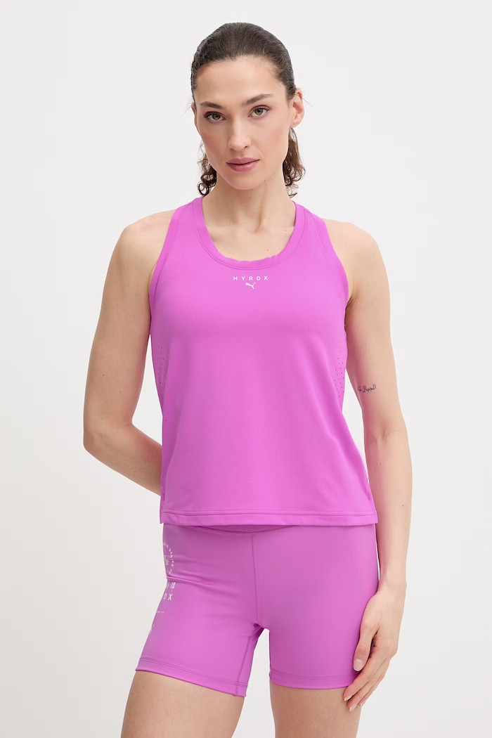Tréningový top Puma Dryelite HYROX nášivka fialová 528562