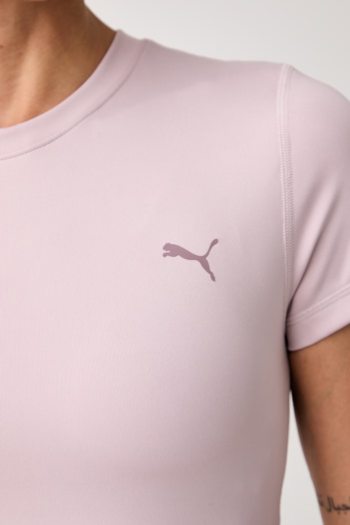 Puma t-shirt γυμναστικής γυναικείο Strong Cross 528494 ροζ