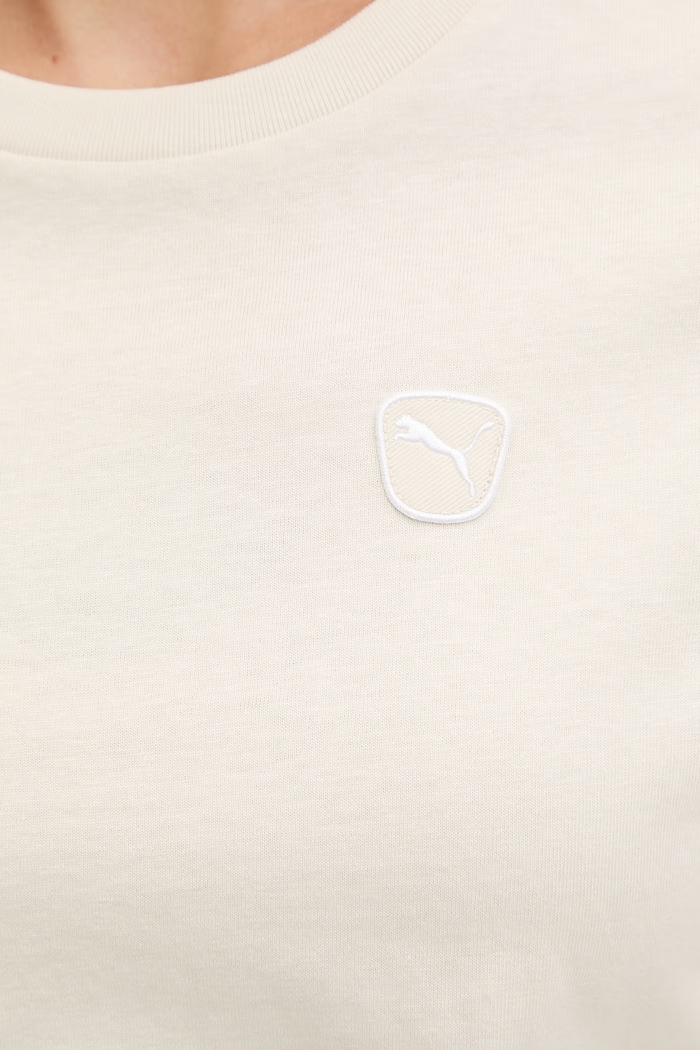 Puma тениска женска памучна Essential Elevated 691855 бежов