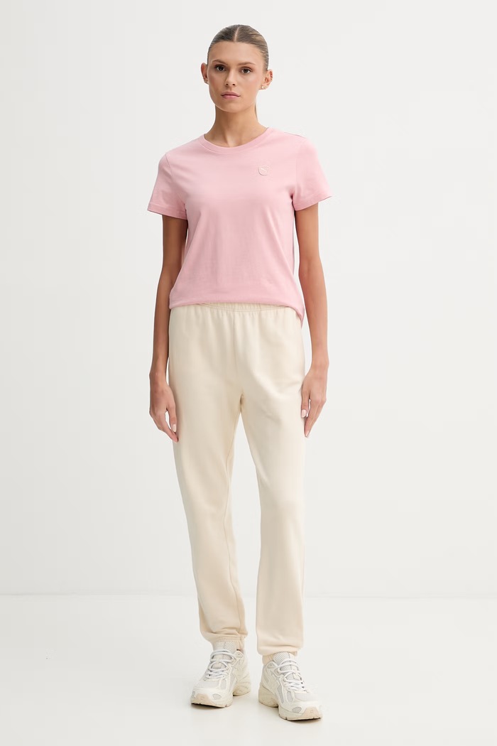 Puma t-shirt da donna in cotone Essential Elevated 691855 rosa SS26