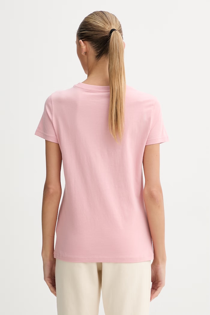 Abbigliamento Puma t-shirt da donna in cotone Essential Elevated 691855 rosa