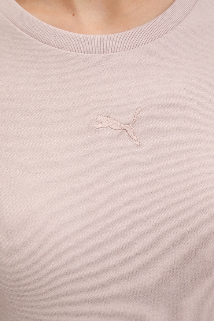 Puma футболка для женщин из хлопка Essential Logo 692916 бежевый