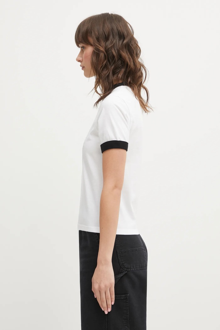 Carhartt WIP cotton t-shirt W SS Reminiscing Ringer T-S I036034.260 white SS26