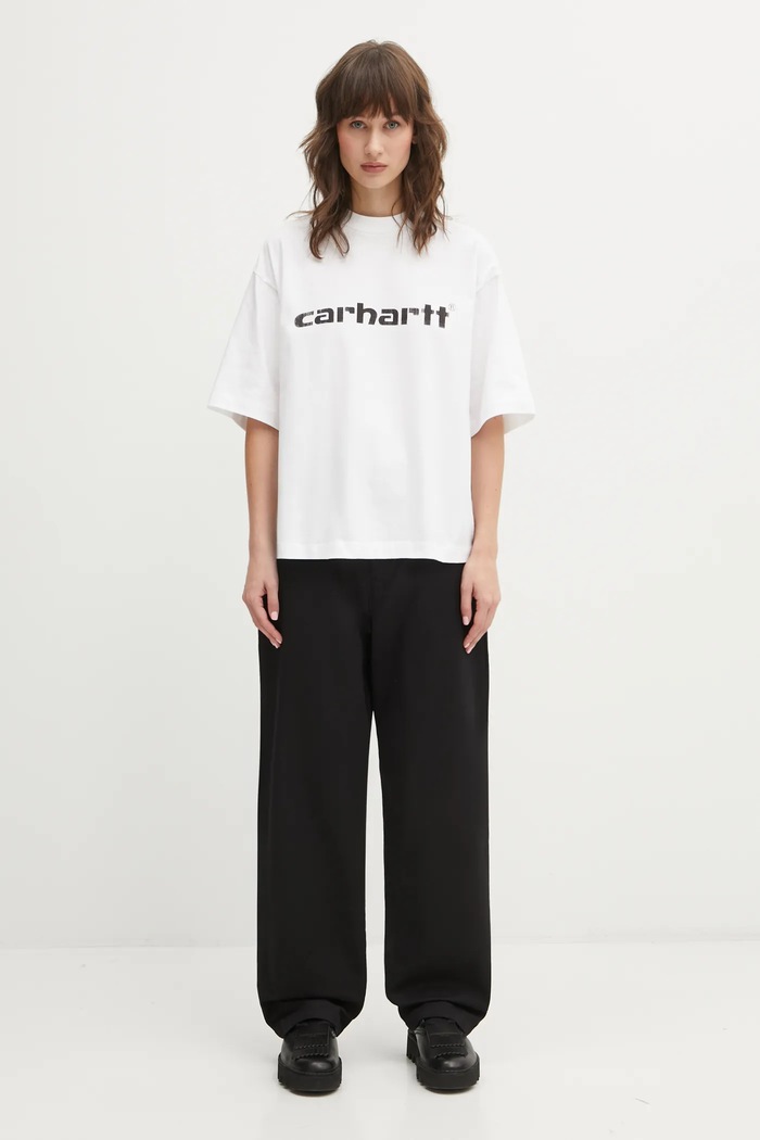 Μπλουζάκι Carhartt WIP W SS Archive Script T-Shirt I036042.02XX λευκό