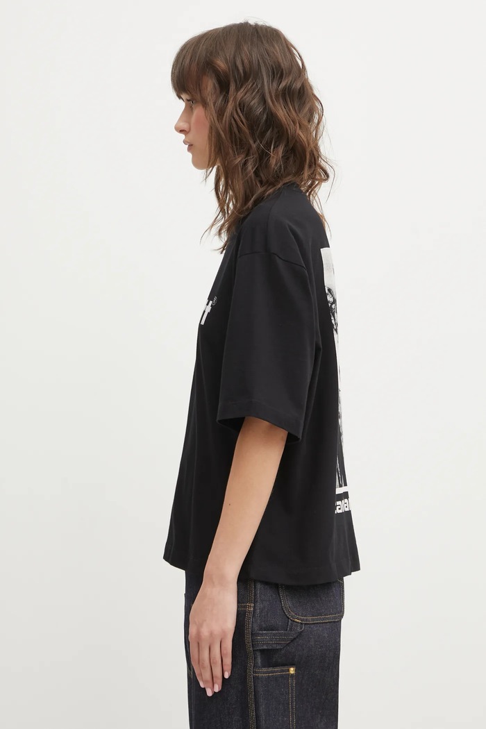 Carhartt WIP cotton t-shirt W SS Archive Script T-Shirt I036042.89XX black SS26