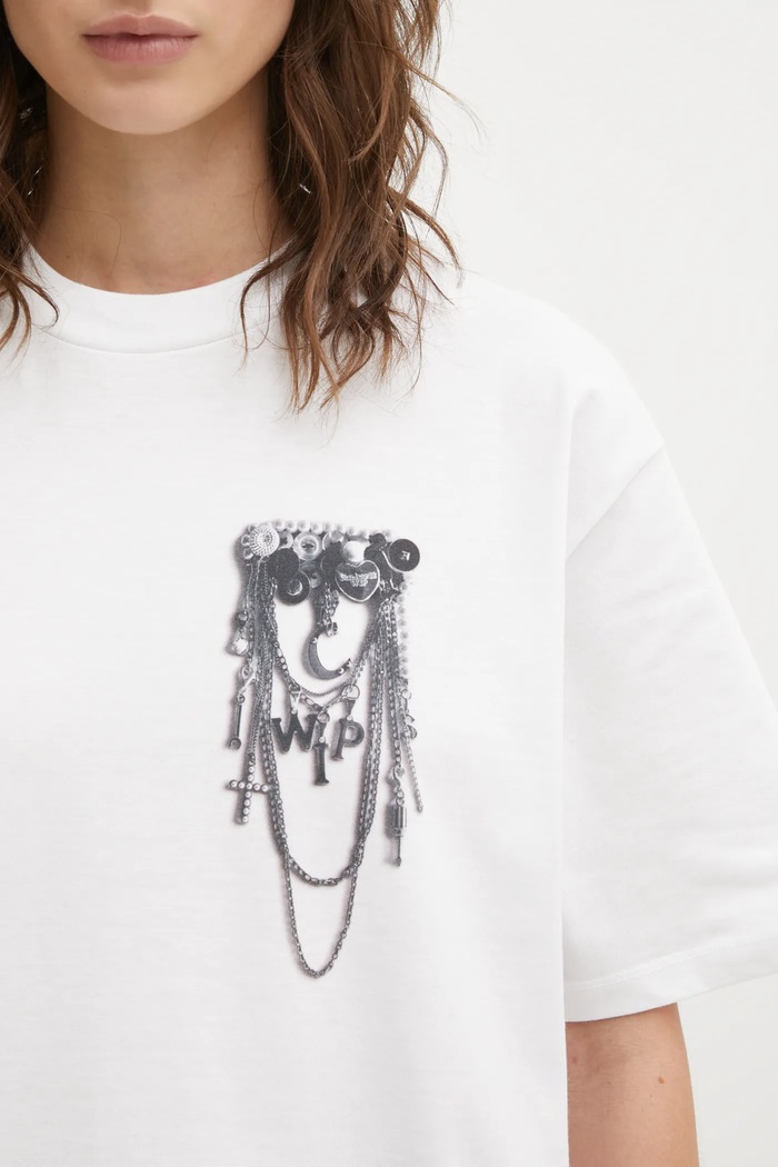 Carhartt WIP cotton t-shirt W SS Inverted Charm T-Shirt white I036030.02XX