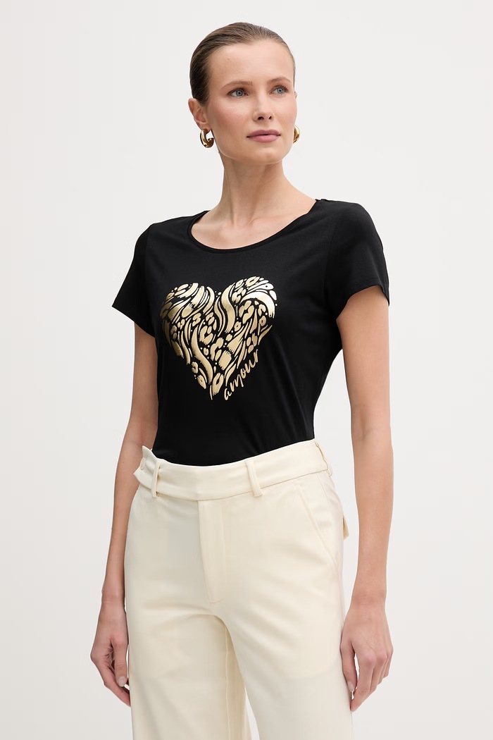 Morgan tricou print negru DINOU