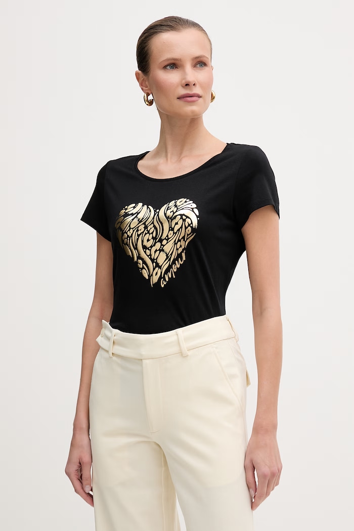 Morgan tricou print negru DINOU