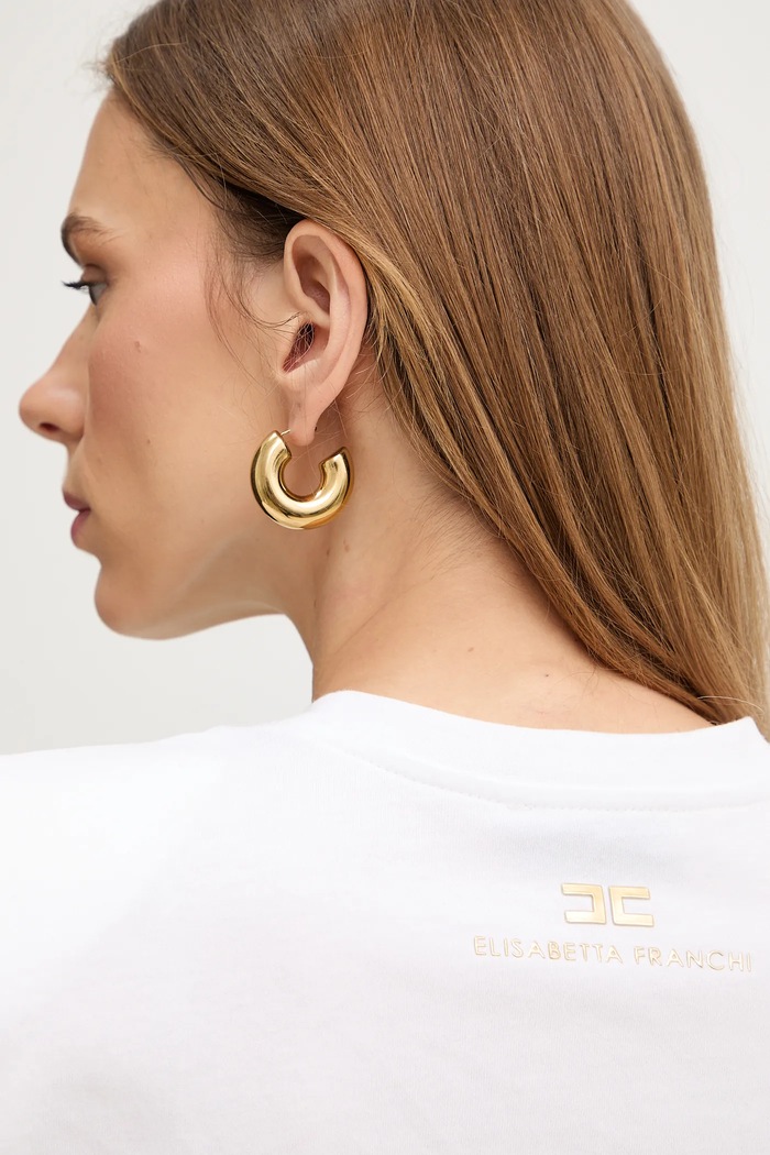 Pamučna majica Elisabetta Franchi MA01161E2