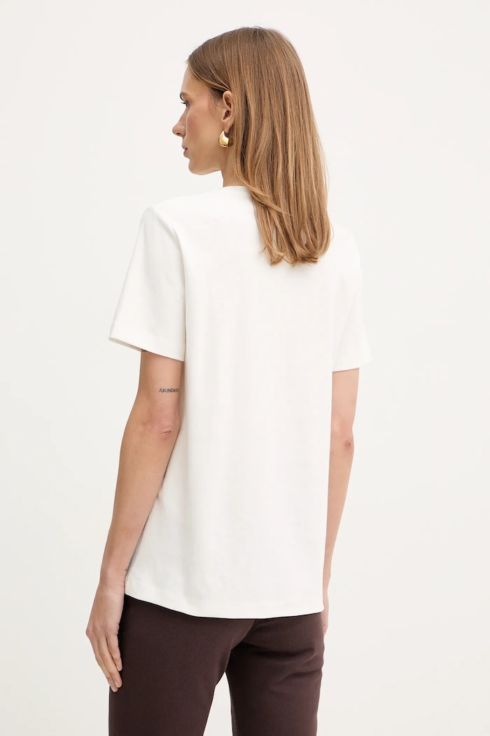 Îmbrăcăminte Elisabetta Franchi tricou din bumbac MA69P61E2 bej
