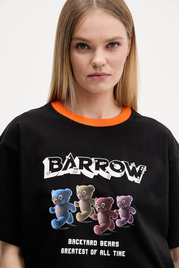 Bavlnené tričko Barrow čierna S6BWWOTH128