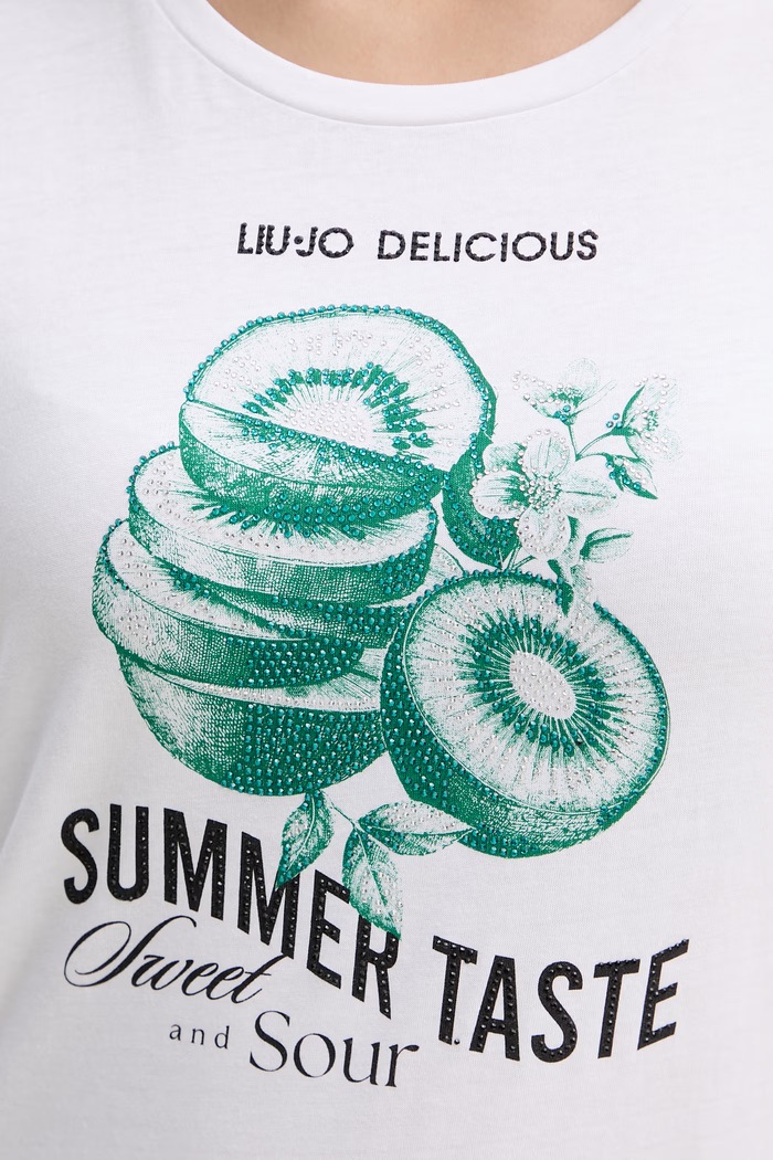 Liu Jo tricou pentru femei, din bumbac alb WA6476.JS923