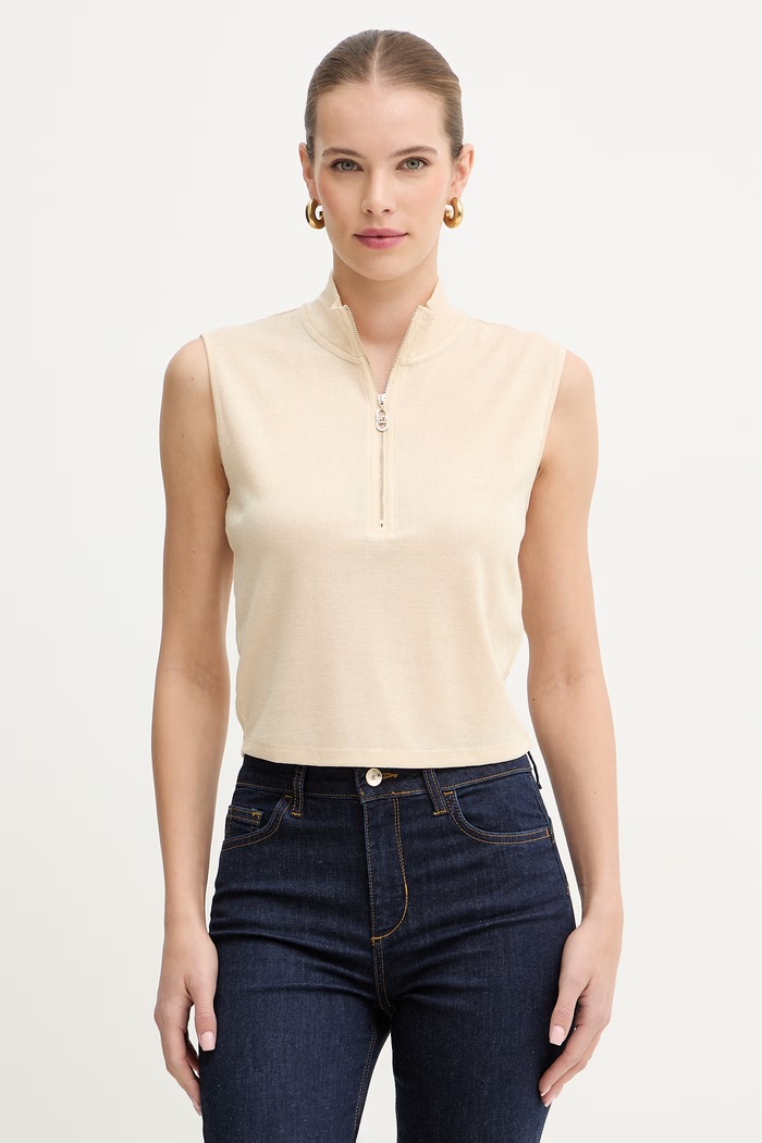 Liu Jo crop top femei uni bej TA6174.J3845
