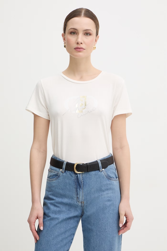 Liu Jo tricou print bej TA6287.JS003