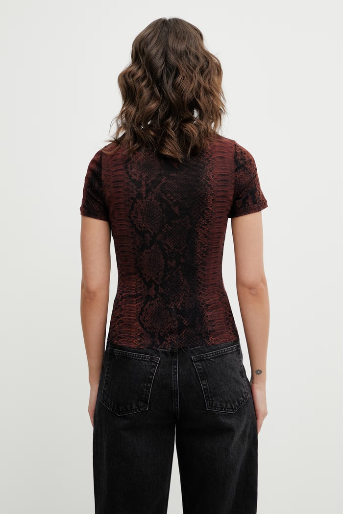 Odzież Jean Paul GAULTIER T-shirt Python 26.01.W.TO411.M012P brązowy