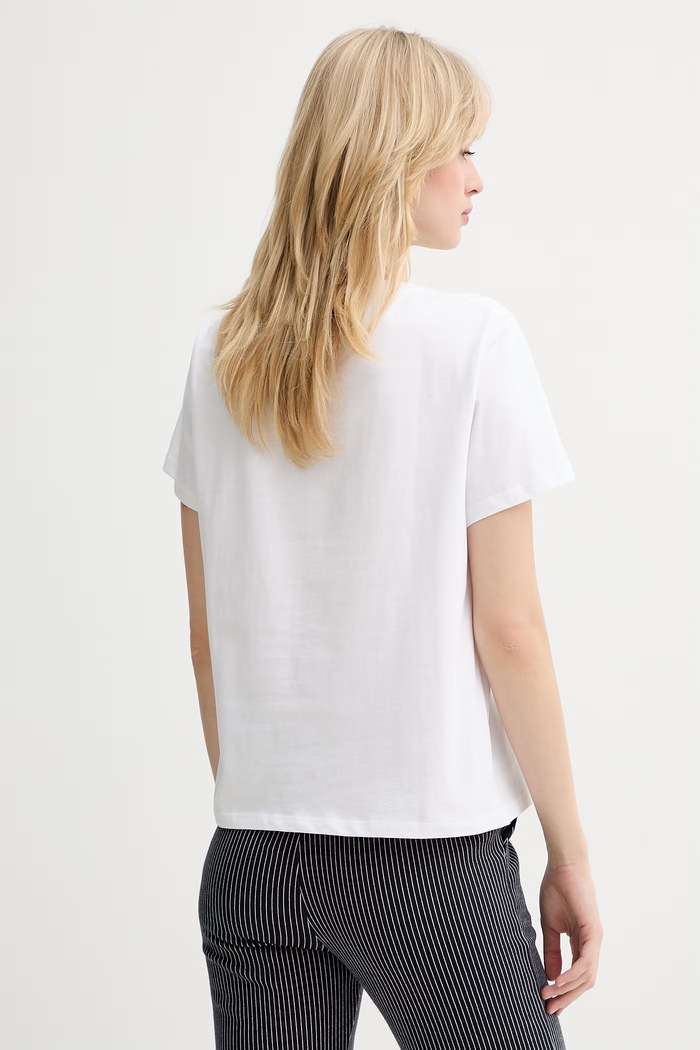 Odzież Marella t-shirt bawełniany Emme by Marella 2615971031200 biały