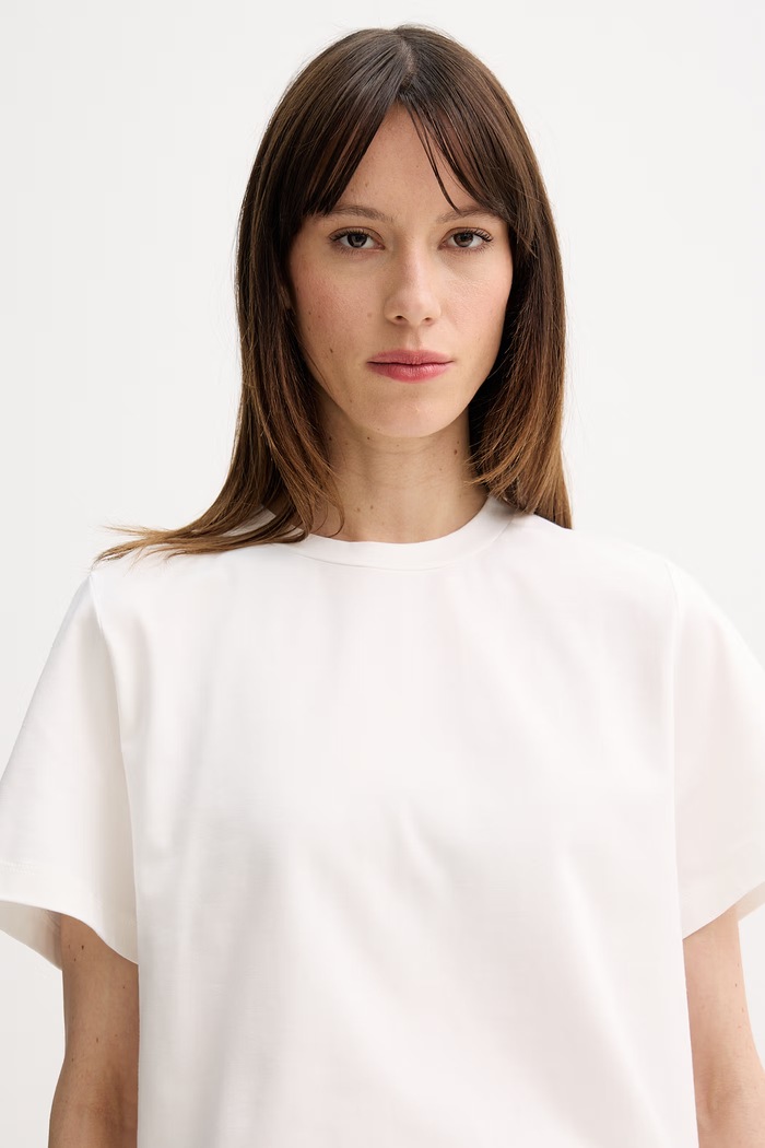 Marella tricou pentru femei, din bumbac cu elastan Emme by Marella alb 2615971041200