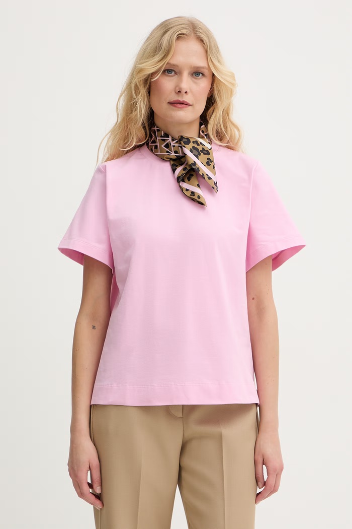 Marella tricou pentru femei, din bumbac cu elastan Emme by Marella roz 2615971041200