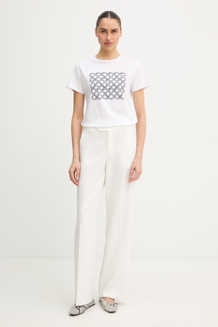 Bavlnené tričko Marella Emme by Marella 2615971051200 biela SS26