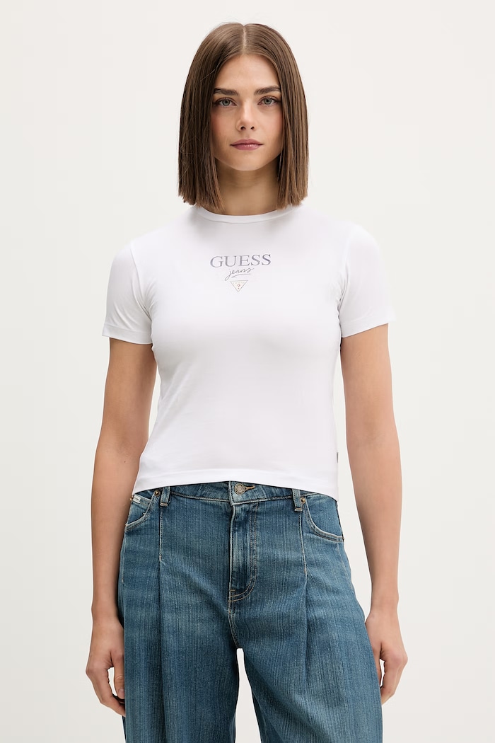Guess Jeans női t-shirt pamuttal fehér W6RI15.J1314