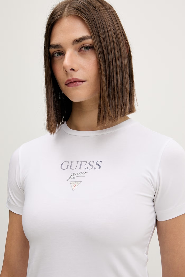 Guess Jeans női t-shirt pamuttal fehér W6RI15.J1314