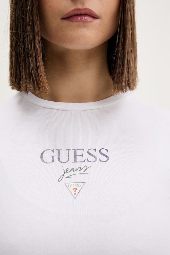 Guess Jeans női t-shirt pamuttal W6RI15.J1314 fehér