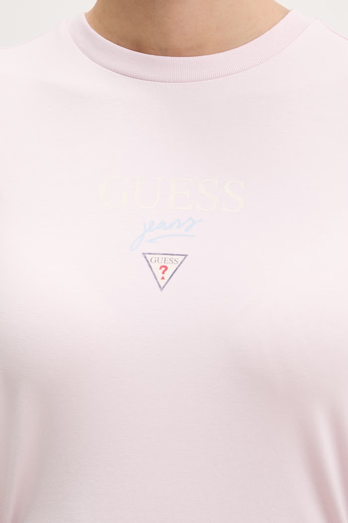 Guess Jeans tričko dámske s bavlnou W6RI15.J1314 ružová