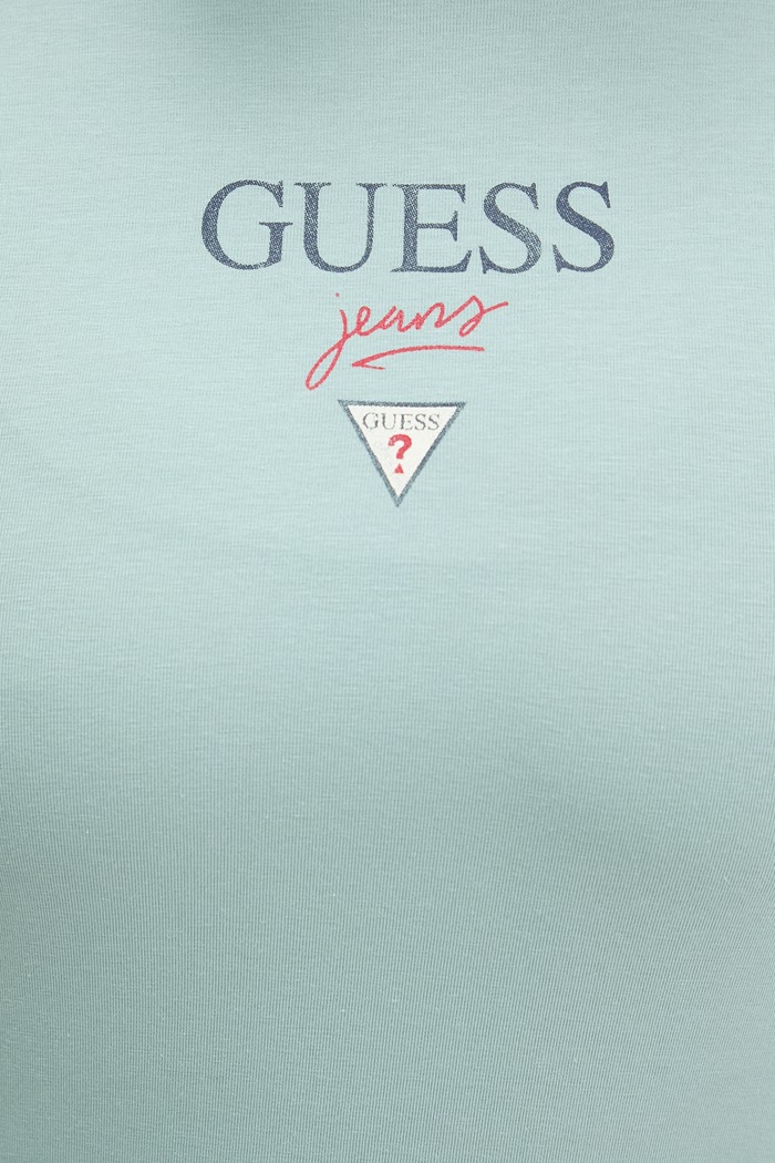 Guess Jeans tričko dámske s bavlnou W6RI15.J1314 tyrkysová