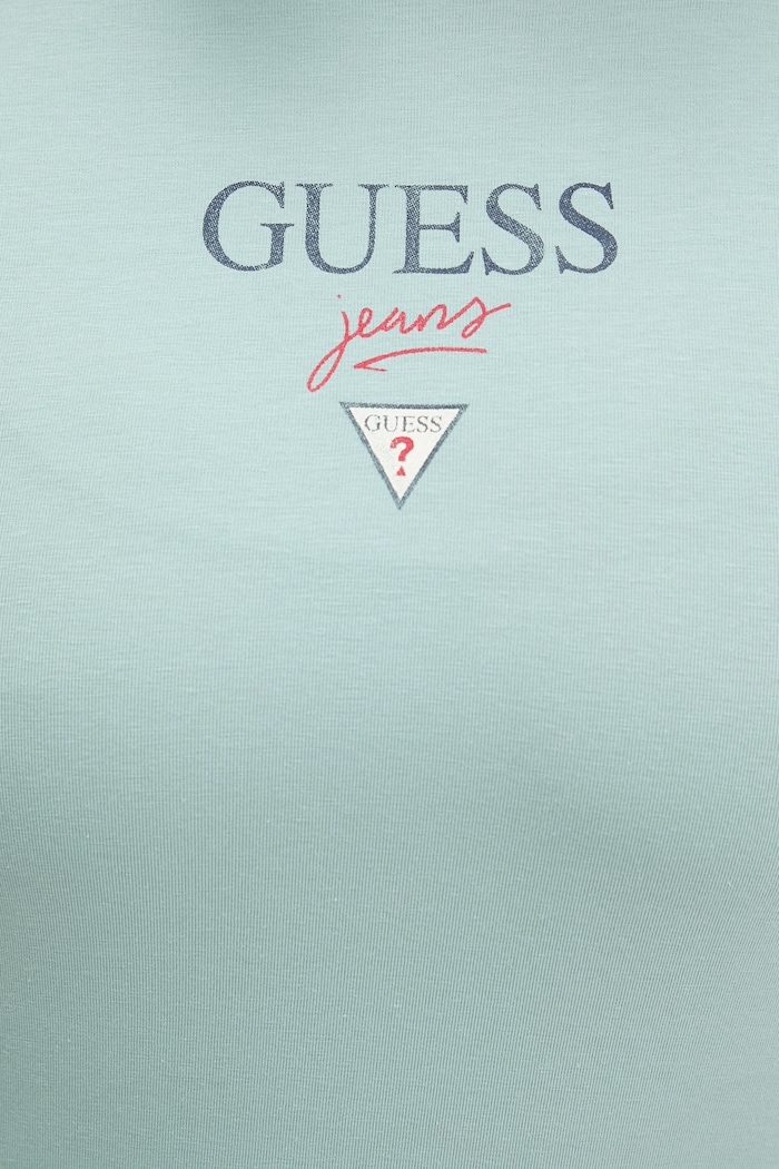 Guess Jeans tričko dámske s bavlnou W6RI15.J1314 tyrkysová