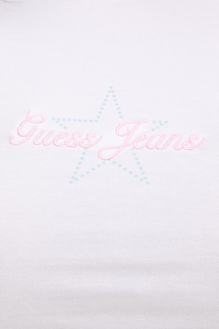 Μπλουζάκι Guess Jeans W6RI21.J1314 λευκό
