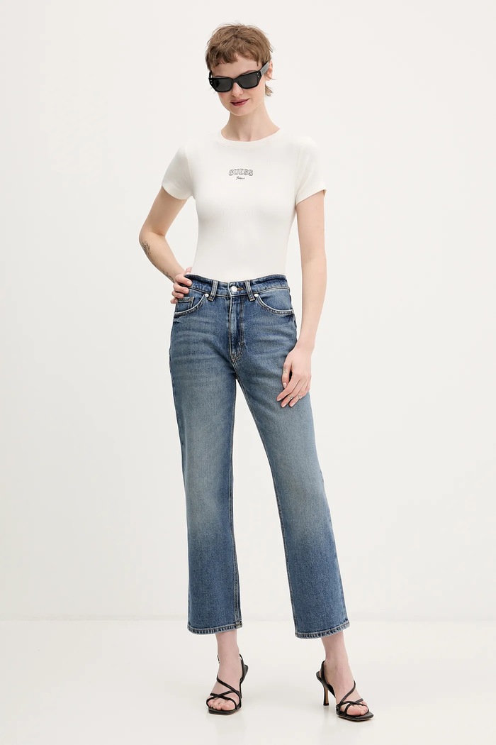 Guess Jeans t-shirt W6RP21.KA0H1 beżowy SS26
