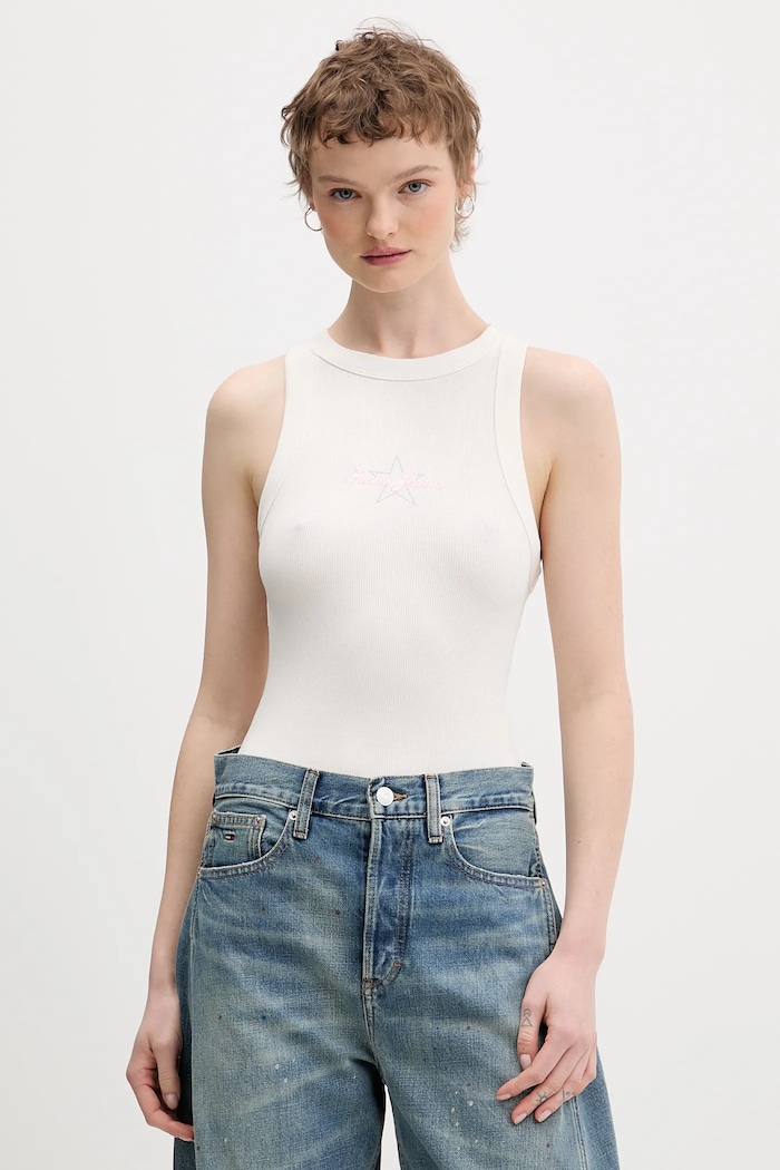 Guess Jeans top aplikacja beżowy W6RP23.KA0H1