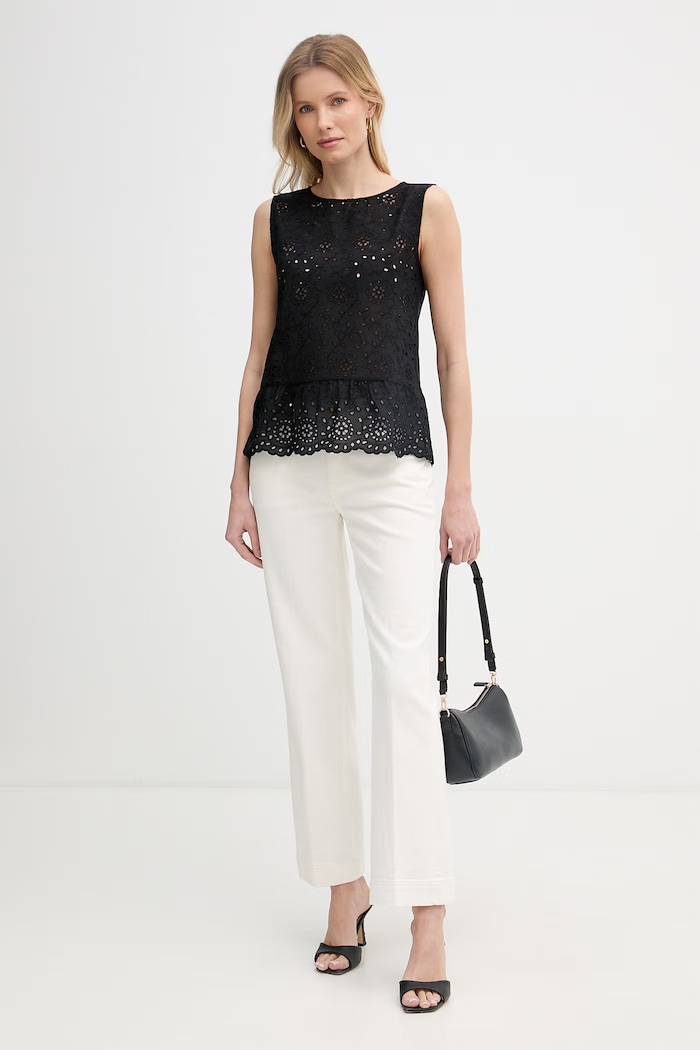 Marella bluză cu volane pentru femei Emme by Marella 2615941022200 negru SS26