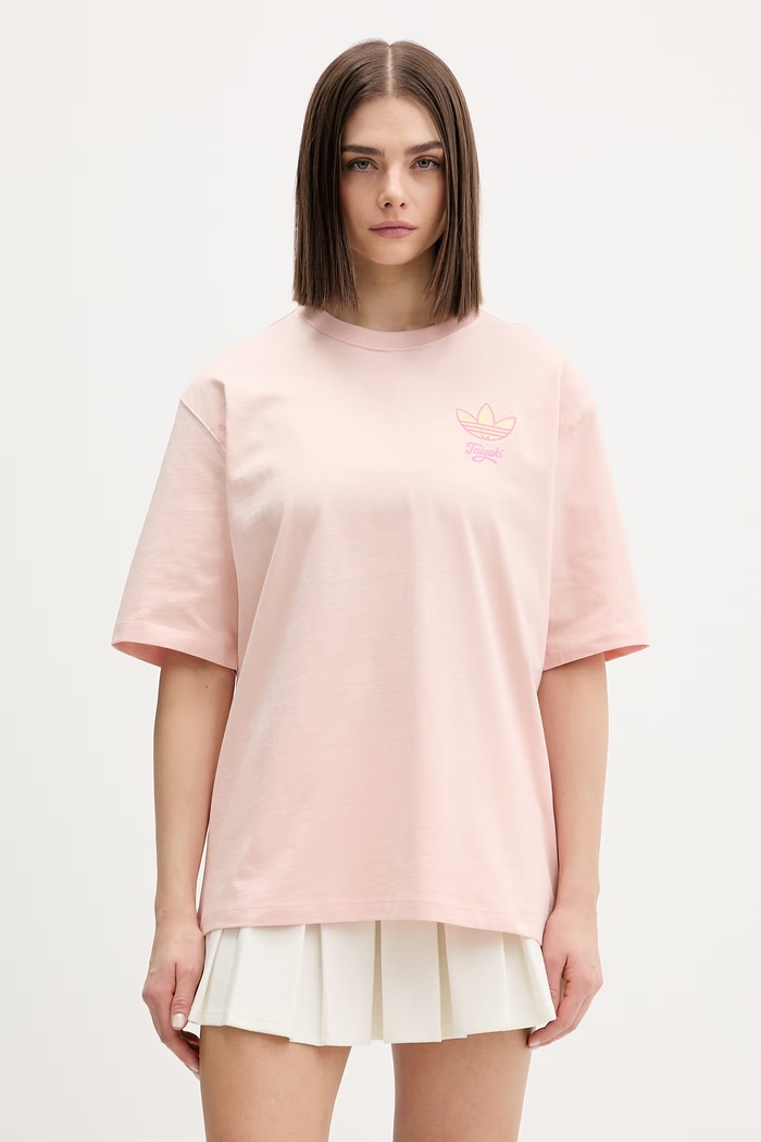 Îmbrăcăminte adidas Originals tricou pentru femei, din bumbac Taiyaki KY5479 portocaliu