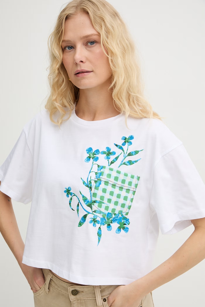 iBlues t-shirt γυναικείο βαμβακερό ELODIA λευκό 2617971062200