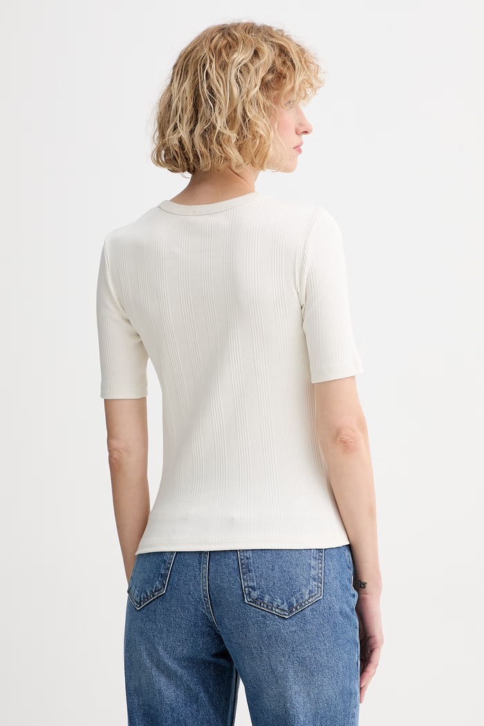 Oblečenie Calvin Klein basic tričko dámske bavlnené s elastanom LV044F211G béžová
