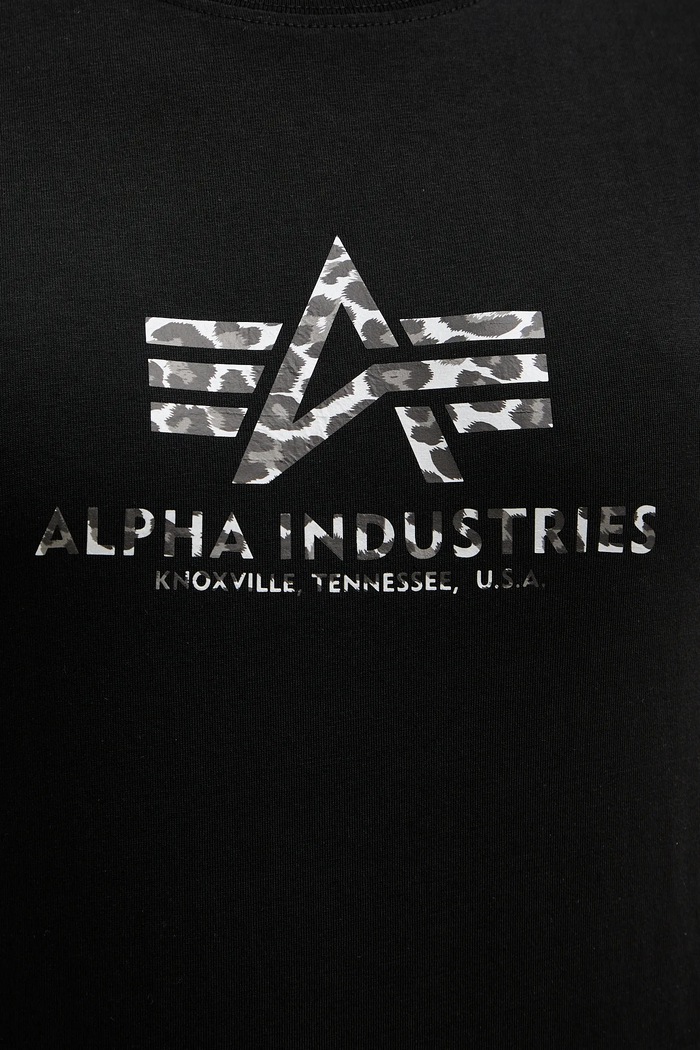 Βαμβακερό μπλουζάκι Alpha Industries Basic BL Mirror Leo W 196051ML